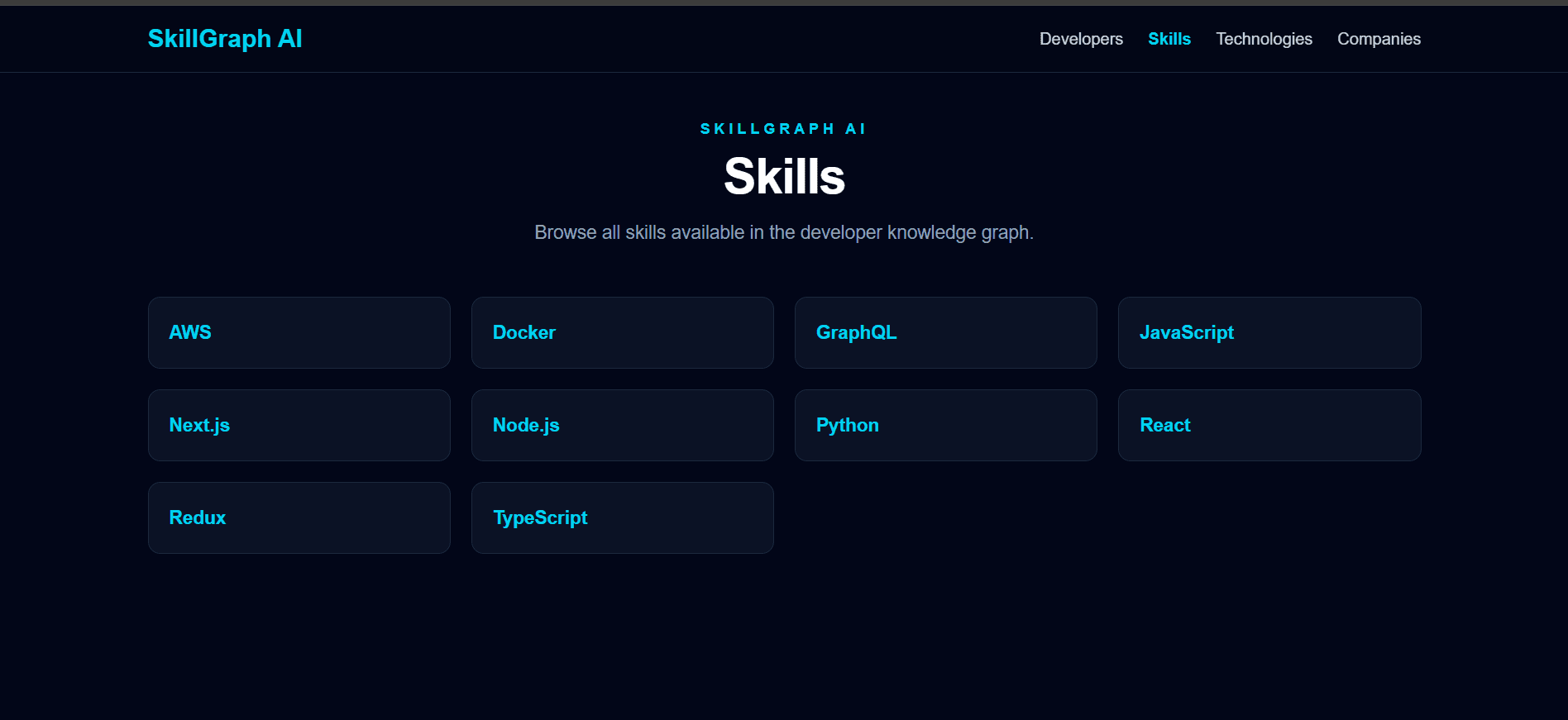 SkillGraph AI Screenshot